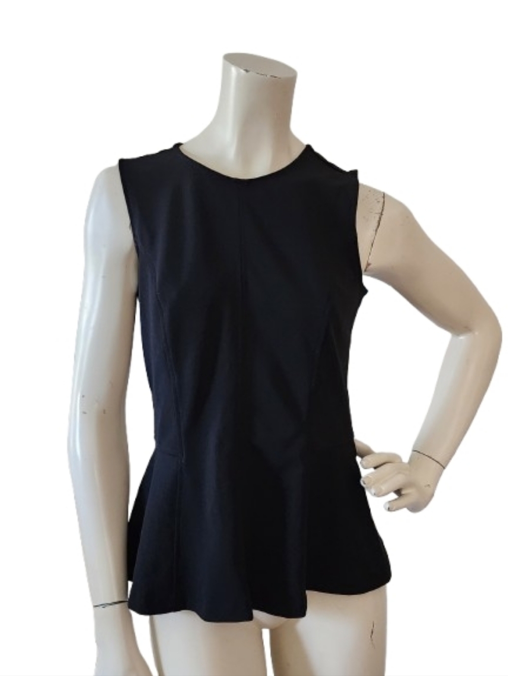 Banana Republic Sleeveless Peplum Top Women's 2 Black